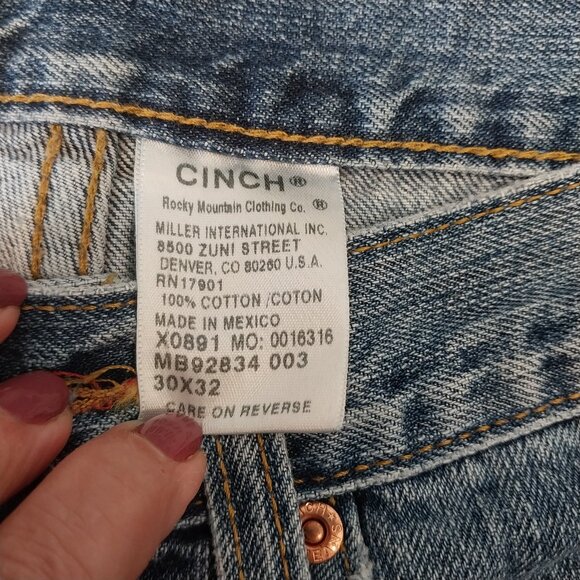 Cinch Jeans Mens 30x32 Blue Straight Western Cowboy Workwear - Picture 11 of 11